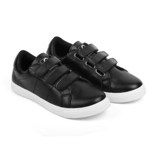 Sepatu  Cewek Velcro Black QPN-009 RAIHANA Sepatu Wanita Sneakers Kasual Santai | QUICKLY Velcro Sepatu Kets Cewek