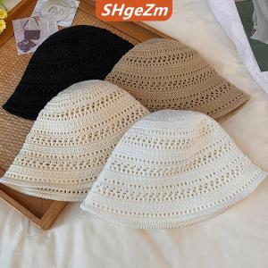 [COD] SHgeZm Mùa hè mới rỗng dệt kim chống nắng và mũ che nắng cho phụ nữ giải trí đa năng nhỏ thời trang tươi nồi mũ