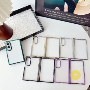 ốp lưng z fold 8 Phone Case For SAMSUNG Galaxy Z Fold 8 PC TPU Transparent Plating Aesthetic Korean Cute