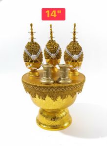 พานทองน้อย เครื่องทองน้อย ครบเบอร์ 14“ 16” 18“ พร้อมจัดส่ง