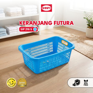 SHINPO Keranjang Pakaian Plastik Futura Size S Clothes Basket Serbaguna SIP-216 S