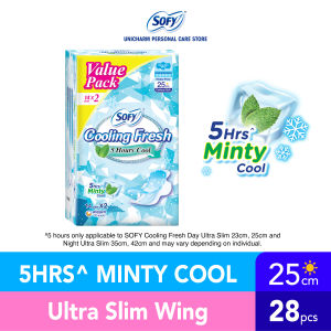 Sofy Cooling Fresh Day Slim Wing 25cm Twin Pack
