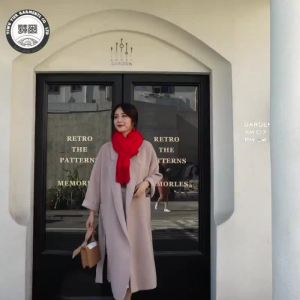 GERUNSI Khăn choàng cashmere Geren Si mùa thu đông màu sắc đồng ấm áp đa năng dày dặn khăn choàng đôi