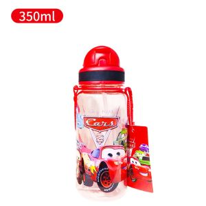 【BATFOX】Water Bottle With Straw For Kids 700ML Cartoon Water Bottle With Straw And Shoulder Strap Food Grade MaterialLeakproof Nice Water Bottle Cartoon Characters Spiderman Water Bottle For Kids Boys Portable Childrens Water Bottle