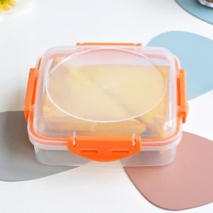 LUDEAU Reusable Sandwich Box Microwavable Drop-proof Lunch Boxes Portable Sealed Rice Ball Box School
