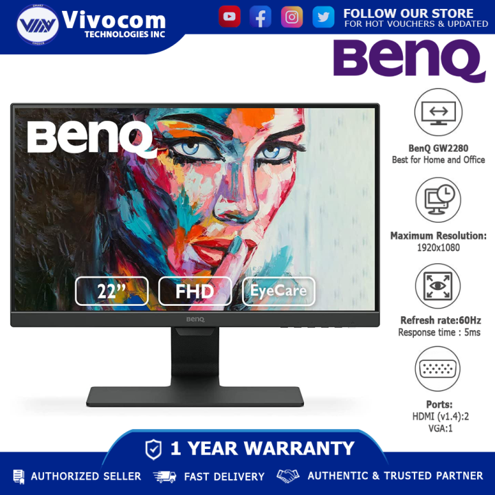 新品 BenQ ホームモニター GW2280 21.5インチ Full HD BENQ 21.5インチ Full HD アイケア 液晶ディスプレイ ウルトラスリム