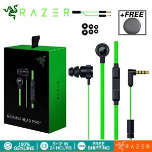 2023 HOT 【Ready Stock】Razer Hammerhead Pro V2 Earphone For Phone 3.5mm Wired In Ear Bass Earbuds Gaming Headset