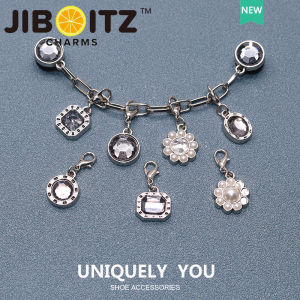 Metal jibbitz cross charm Shoe Buckle Shoe Accessories Silver Gem Chain DIY Fashion Decorative Buckle