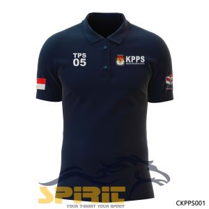 Kaos Polo Pria KPPS Custom dengan Logo dan Logo Wilaya - Baju Kerja Seragam Polo Shirt