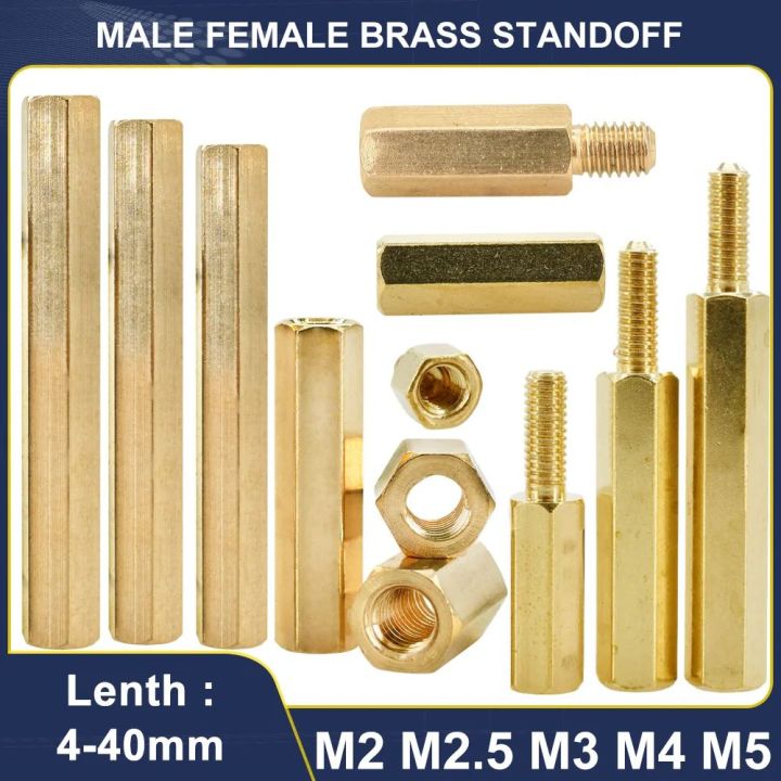 M2 M2.5 M3 M4 M5 Brass Standoff PCB Spacer PC Board Motherboard Hex ...