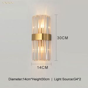 Light luxury crystal living room wall lamp post-modern TV wall lamp corridor bedroom background wall creative bedside wall lamp Internet celebrity