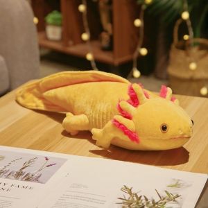 MAELIN Colorful Newt Salamander Plush Toy Keychain Pendant Cute Axolotl Doll Stuffed Soft Pillows Kawaii 23/45cm Room Sofa Cushion Gift