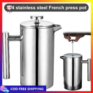 Stainless Steel French Press Coffee Maker 12/27/34oz Insulated Coffee Maker Double Wall with Micro-Filter for Camping