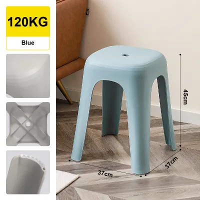 Citylife Stackable Thick Plastic Stool Hold Up 120kg Multicolor Portable Home Kitchen Dining Chair