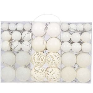 TVFTAT 100PCS 8cm Christmas Ball Set Suspensable Plastic Xmas Ornament Ball Durable 18 Colors Christmas Tree Balls Party