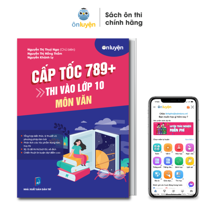 Sách thi vào 10 - Cấp tốc 789+ môn Văn - Nhà sách Ôn luyện. 