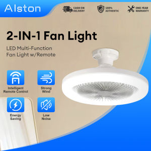 ALston LED Ceiling Fan Chandelier E27 Fan Light 3 Colors Dimming Lamp Living Room Bedroom Top Lighting