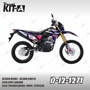Decal Honda CRF 150L MOTIF GRAFIS HITAM BIRU PINK D-I2-1271 D-I2-237 I2-1032 i2-1128