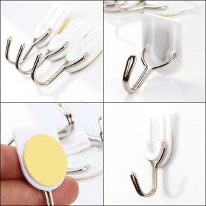 Promo Gantungan Magic Hook Perekat Dinding Tembok Kuat 1 Pak 6 Pcs Multifungsi Cantolan Baju Kunci Sergabuna