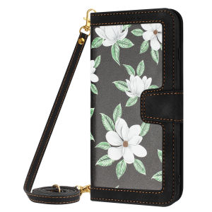 Emboss Flower Cards Solt Wallet Leather Case for Samsung A14 A52 A33 A34 A23 A54 A04 A24 S21 S22 Plus S23 Ultra Crossbody Cover