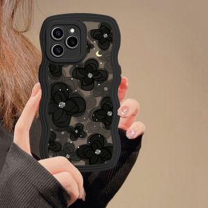 (Lokal Ready) Xinyu Casing hp Xiaomi Poco M3 Pro Poco M3 Poco X3 NFC Poco X3 Pro Tinta Mewah Bunga Hitam Langit Berbintang Tepi Bergelombang Soft Case