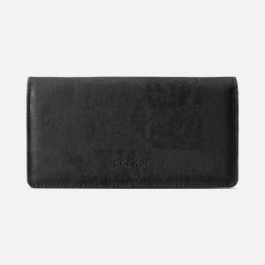 Corkor Vegan Cork Slim Womens Wallet Black | Ladies Long Purse Simple Soft Thin Gift For Woman Special Dompet Wanita Perempuan Panjang Nipis 钱錢包女長款