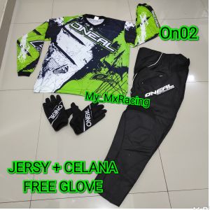 Jerseyset TRAIL CROSS- PROMO Jersey set Trail - BISA BAYAR DI TEMPAT Jersey & Celana Motocross - Jersey Trabas ON02 - Jersey Stelan MX Cross - Satu Set Jersey & Celana FREE GLOVES - Jersey PREMIUM - Celana Cordura