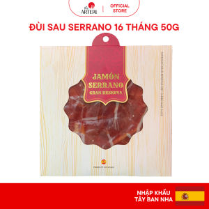 Đùi Sau Heo Muối Serrano 16 Tháng Gói Cắt Lát 50g Montesano - Tây Ban Nha Nhiều Nạc Ít Mỡ