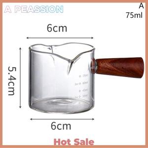 [A Peassion]💖[HOT SALE]🎈🎈 70 75ml Borosilicate Glass Measuring Cup With Double Spout And Closed Handle