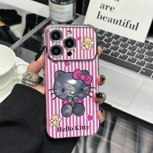 Christmas Gift Halloween Miniso Kit Flash Diamond Iphone 13/14/15Promax Phone Case Kawaii Hello Kitty Anime Fall Prevention Mobile Phone Protective Shell