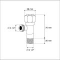 VONE 2101-17 Keran Stop Kran Shower Air Toilet Kloset Bidet Jetshower. 