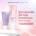 Grace and Glow ALL-DAY FRESHNESS Bundle Smooth Deodorant Roll On Serum & Body Serum | Deodoran Pencerah Ketiak dan Menghaluskan Kulit Ketiak dengan Niacinamide | Brightening Sun Body Serum SPF 30PA+++ (Sunscreen) Melindungi dari sinar UV. 