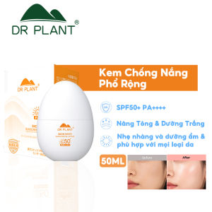 Sữa Chống Nắng Phổ Rộng Kiềm Dầu Đến Lâu Trôi DR PLANT Dưỡng trắng & Giảm Thâm NámNâng TôngCấp Ẩm SPF50+ PA++++ 50ml