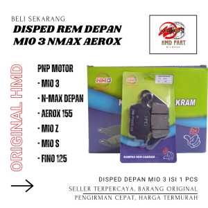 kampas rem depan kampas cakram Dispad MIO M3 MIO Z MIO S MIO 125 LEXI X RIDE 125 (2018-2021) FREEGO FREEGO S FINO GRANDE 2017-2020 AEROX 155 NMAX 155 JUPITER MX KING SOUL GT 125 (2015-2018) JUPITER Z1 original hmd Dispad Mio m3