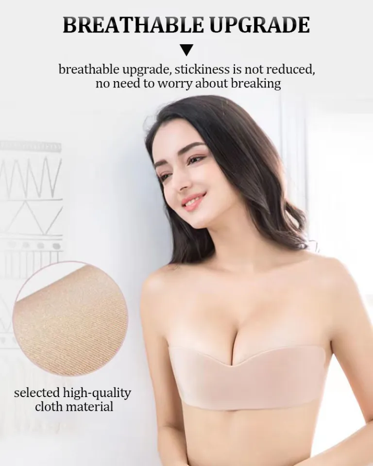 Silicone Chest Stickers Lift Up Nude Bra Self Adhesive Bra Nude Invisible  Cover Bra Pad Sexy Strapless Breast Petals (Color : Nude, Size : 6) :  : Clothing, Shoes & Accessories