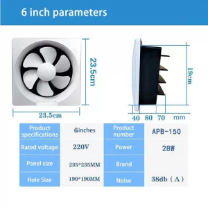 Strong Exhaust Fan 6/8/10/12 Inch Standard Wall Ventilation Fan Household For Kitchen/Room/Bathroom