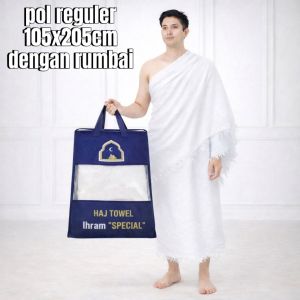 Perlengkapan Haji Kain Ihrom Ihram Big Size Jumbo 110 x 250cm isi 2pcs