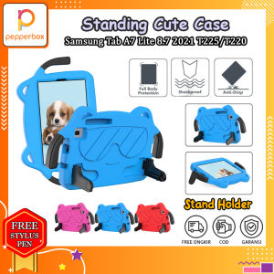 Samsung Tab A7 Lite T220 T225 - A T290 T295 8.0 8.7 inch Wifi 2023 2021 2019 Stand Kid Case Casing Anak Shockproof Standing Kesing Tahan Banting Pelindung Tablet Karakter Lucu Goggles Biru Merah Ringan Grip