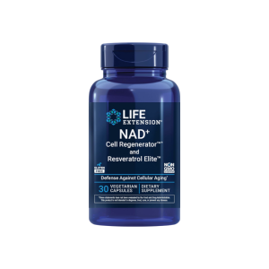 Life Extension NAD+ Cell Regenerator and Resveratrol Elite Non-GMO Vegetarian Dietary Supplement 30 Capsules
