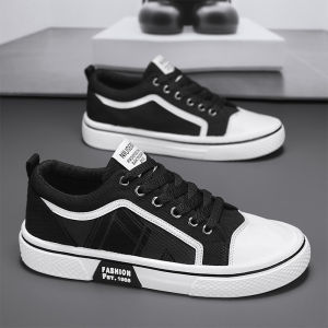 AU2026 Mens large-size canvas shoes new summer casual shoes lightweight and versatile low-top canvas sneakers breathable and durable