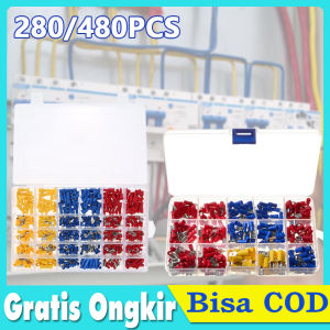 280/480pcs Set Sekop Konektor Crimp Kabel Terminals and Connectors Kuningan