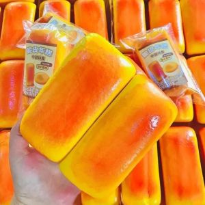 IEFE5 Grilled Rice Cake Bread Squishy Toy Slow Rising Simulation Sensory Fidget Toy Boys Girls Hand Relax Cheese Cake Squishy Kids Adults