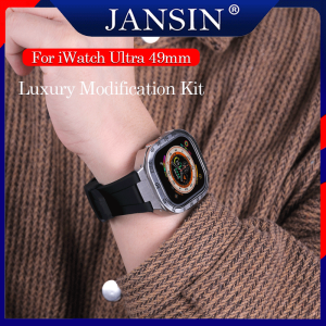 สาย สำหรับ Apple Watch Ultra 2 49mm คุณภาพดี สายยางและเคสป้องกัน Modification Kit โลหะ กรอบป้องกัน For iWatch Series Ultra 2 49mm