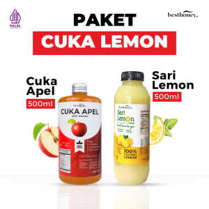 Best Honey Paket Bundling Diet Sehat  Paket Bundling  Cuka Apel 500 ML dan Sari Lemon 500 ML Murni