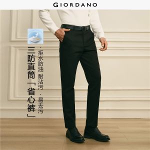 Giordano Men G+ embroidery triple-protection mid rise pants Free Shipping 01116087