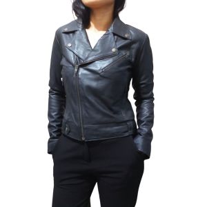 jaket kulit wanita model bikers