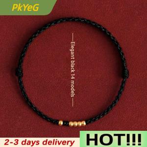 PkYeG Handmade Lucky Couple Bracelets Life 1314 Ancient Method Shajin Transfer Beads Hand Woven Bracelet For Girlfriends Lovers Gift