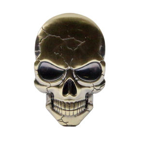 Miếng Dán Biểu Tượng Xe Hơi Hình Đầu Lâu Quỷ Kim Loại 3D Miếng Dán Huy Hiệu Ô Tô Chrome Đề Can Cản Cho Xe Hơi SUV Xe Tải Xe Máy Đề Can Xe Hơi