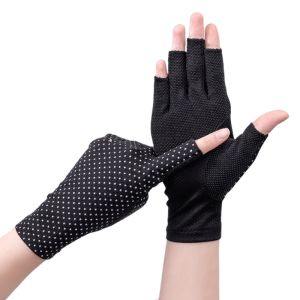 MUSASI Mùa hè Găng tay chống nắng Thoáng khí Bảo vệ khỏi tia cực tím Găng tay chống tia UV Thời trang Chống trơn trượt Găng tay đi xe đạp và lái xe Phụ nữ Cô gái