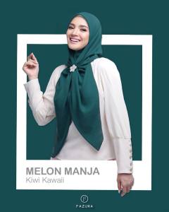 TUDUNG FAZURA KOLEKSI KIWI KAWAII - MELON MANJA